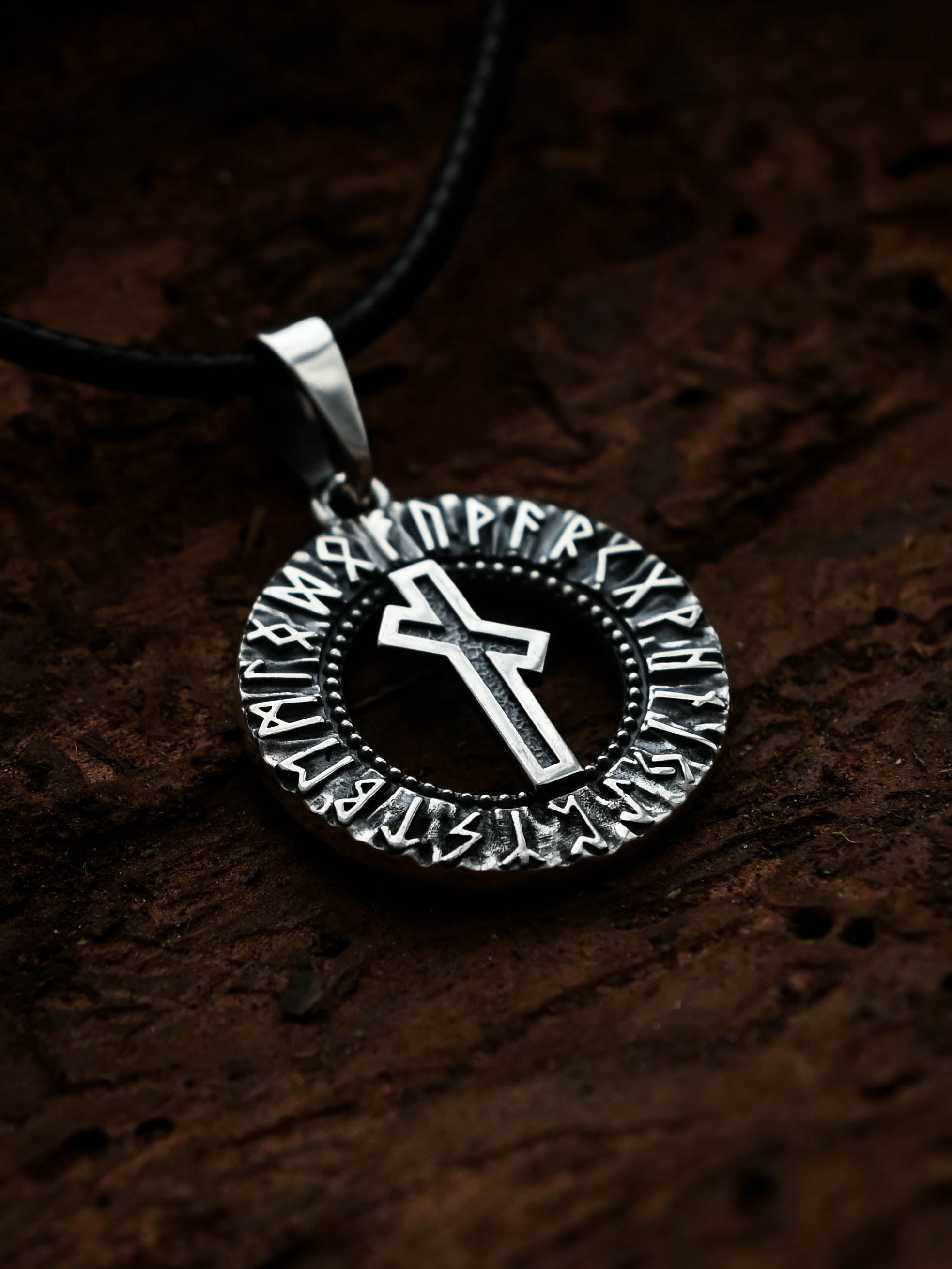 Nauthiz Rune Amulet, Elder Futhark, Sterling Silver 925 — Viking & Norse Symbol Pendant