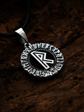 Raidho Rune Amulet, Elder Futhark, Sterling Silver 925 — Viking & Norse Symbol Pendant