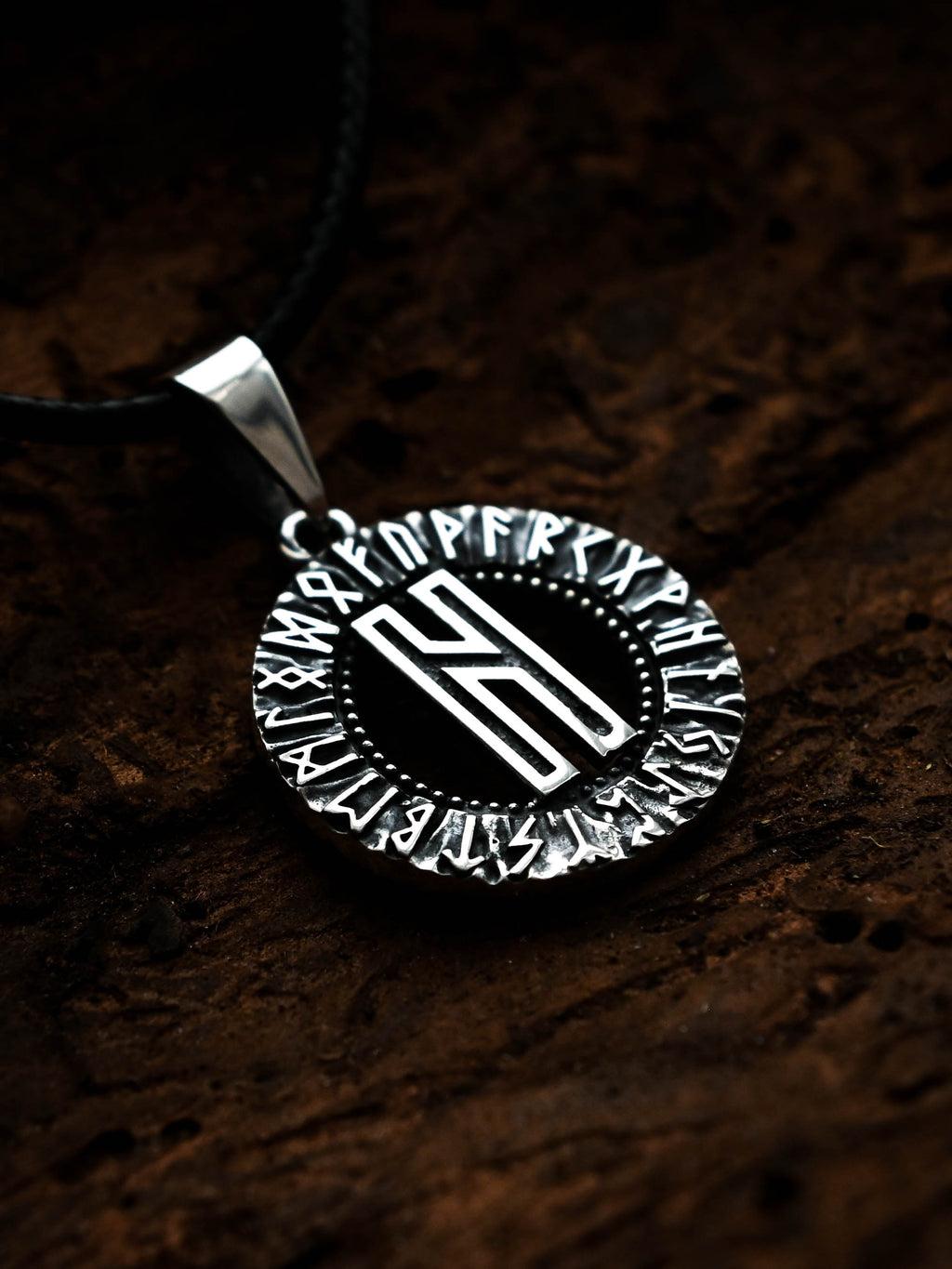 Hagalaz Rune Amulet, Elder Futhark, Sterling Silver 925 — Viking & Norse Symbol Pendant