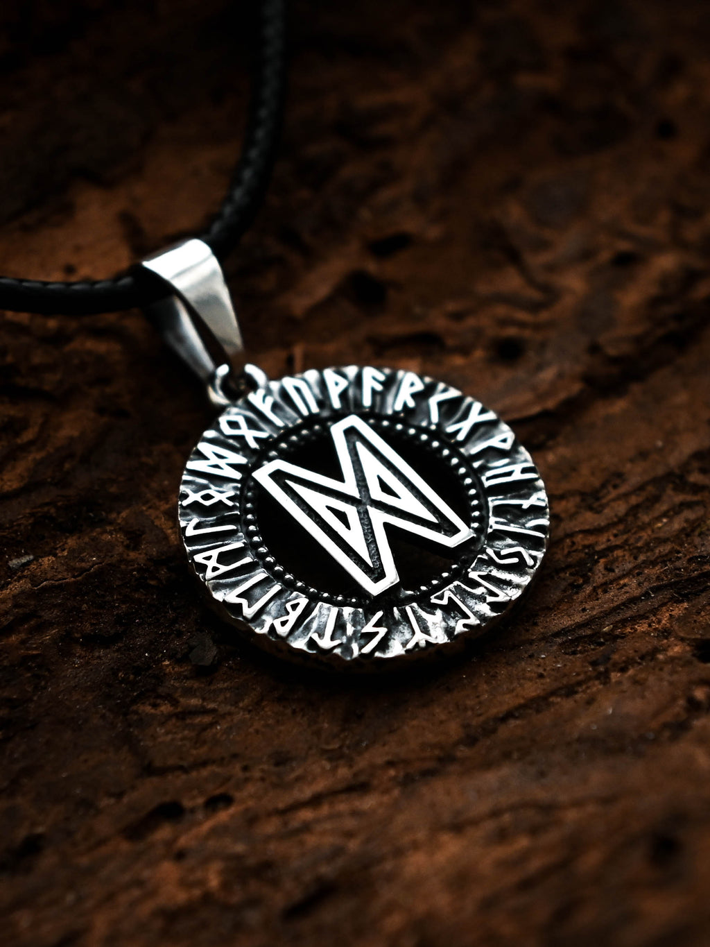 Dagaz Rune Amulet, Elder Futhark, Sterling Silver 925 — Viking & Norse Symbol Pendant