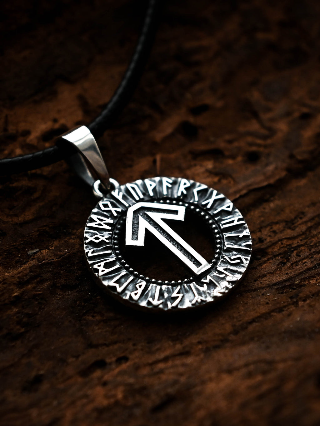 Tiwaz Rune Amulet, Elder Futhark, Sterling Silver 925 — Viking & Norse Symbol Pendant