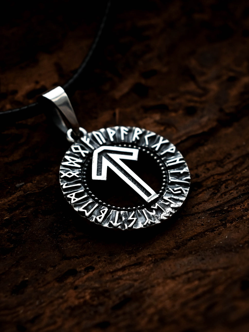 Tiwaz Rune Amulet, Elder Futhark, Sterling Silver 925 — Viking & Norse Symbol Pendant