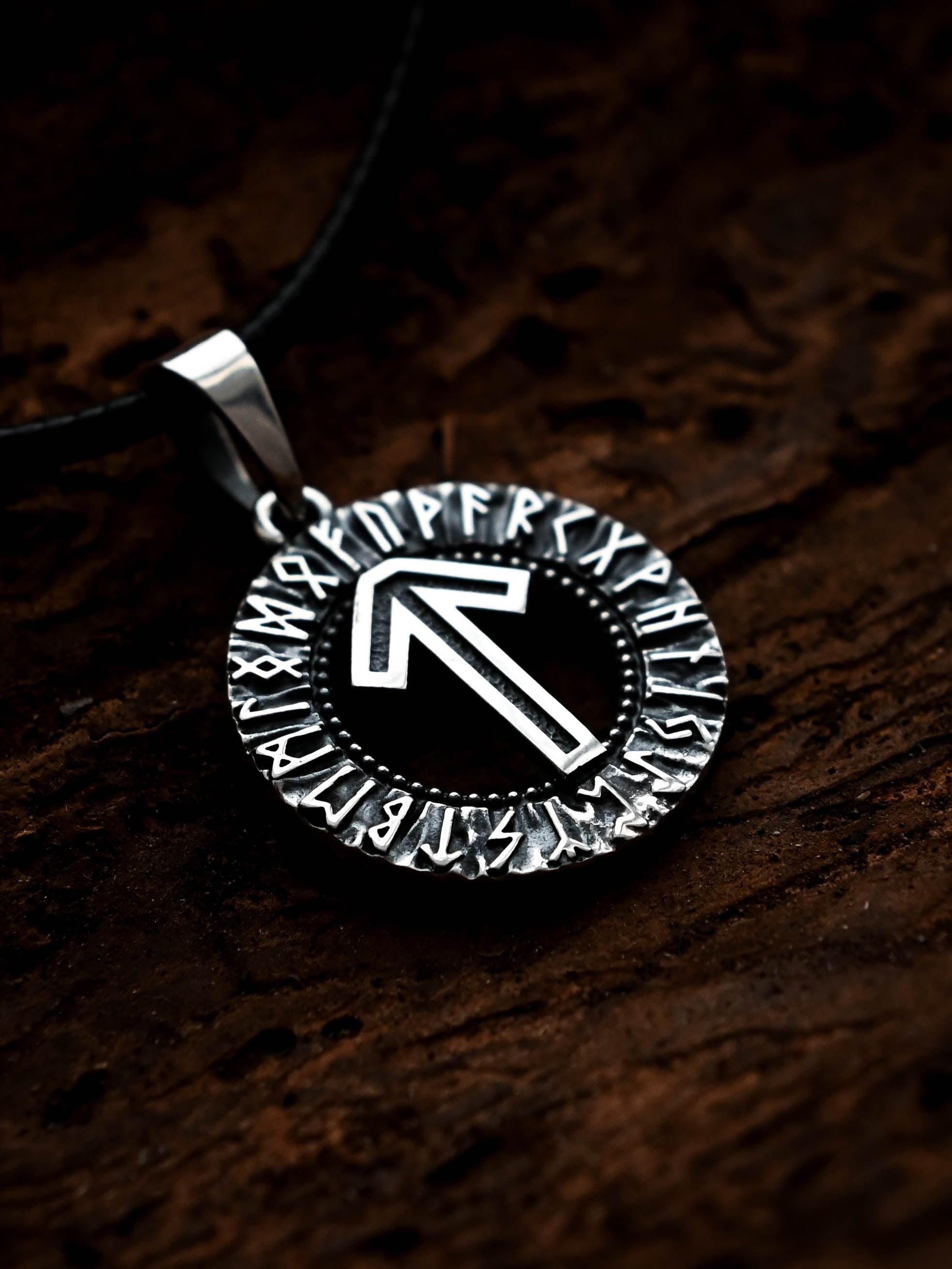 Tiwaz Rune Amulet, Elder Futhark, Sterling Silver 925 — Viking & Norse Symbol Pendant