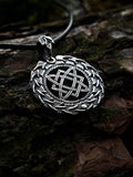 Star of Lada Amulet in Birch Wreath, Sterling Silver 925 — Slavic, Viking & Norse Symbol Pendant