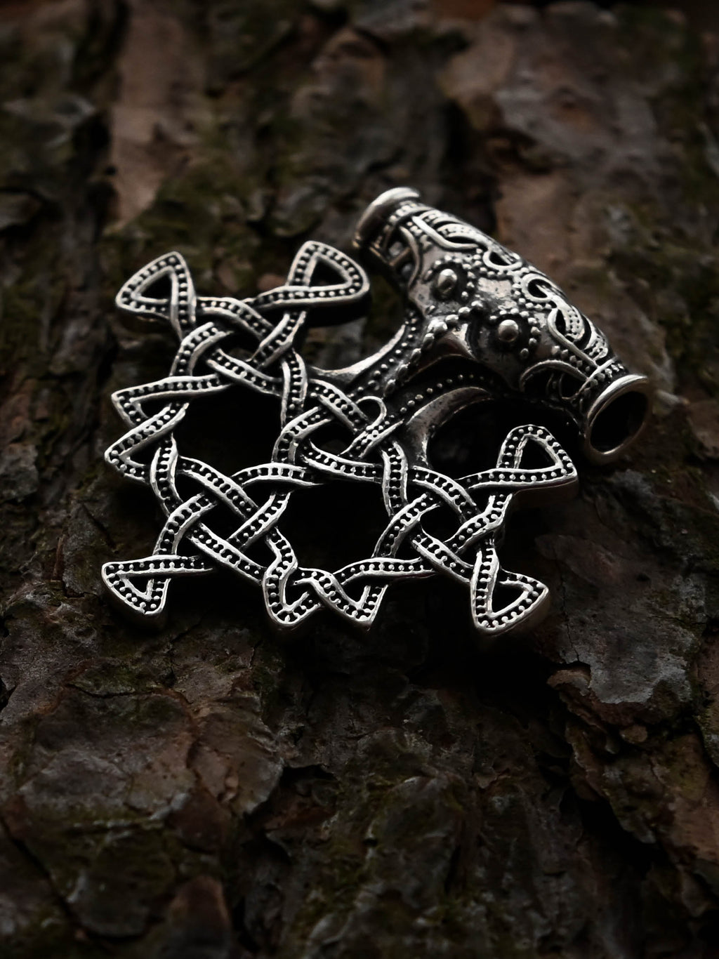Thor's Hammer (Mjolnir) Replica, Sterling Silver 925 — Viking Symbol Pendant