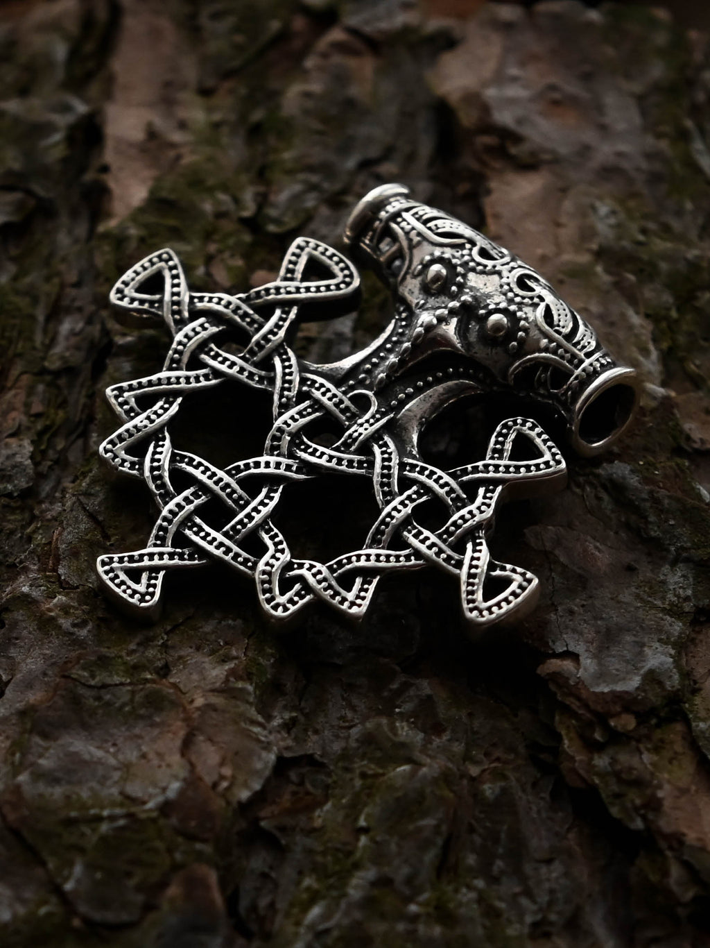 Thor's Hammer (Mjolnir) Replica, Sterling Silver 925 — Viking Symbol Pendant