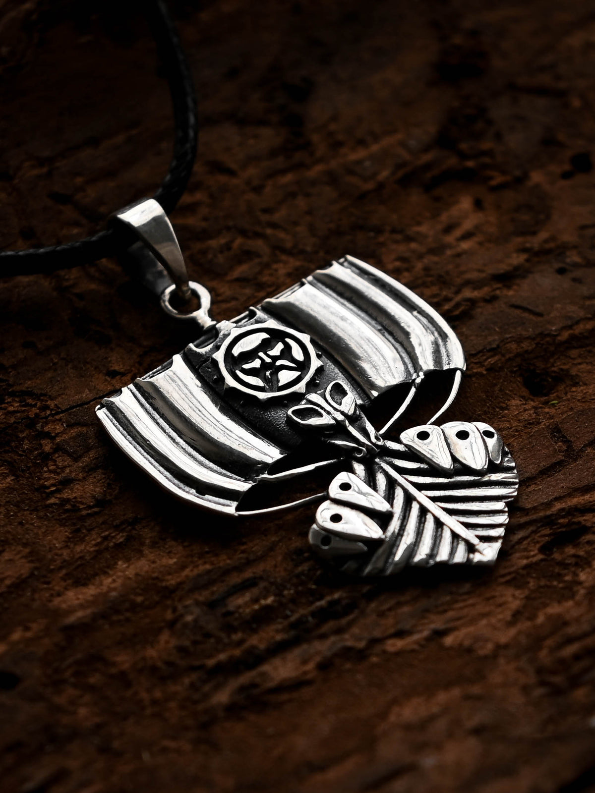 Viking Longship (Drakkar) Amulet, Sterling Silver 925 — Viking Symbol Pendant