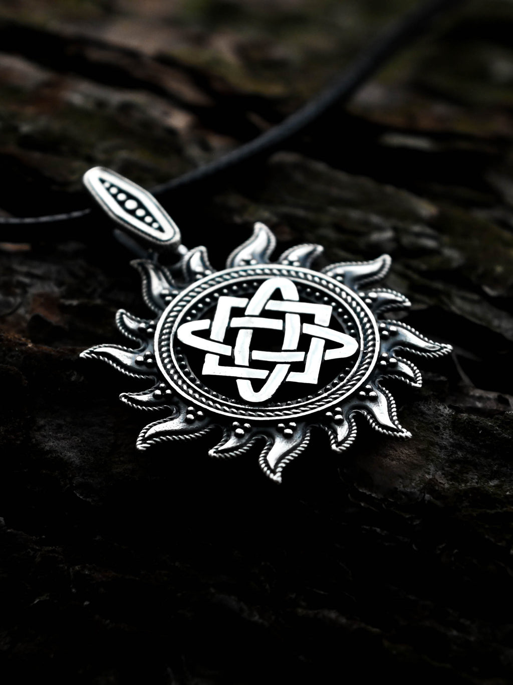 Star of Lada in Sun Amulet, Sterling Silver 925 — Slavic, Viking & Norse Pendant