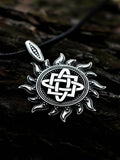 Star of Lada in Sun Amulet, Sterling Silver 925 — Slavic, Viking & Norse Pendant