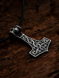Thor's Hammer with Norse Knotwork, Sterling Silver 925 — Viking Symbol Pendant