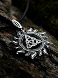 Celtic Knot in Sun Amulet, Sterling Silver 925 — Celtic, Viking & Norse Pendant