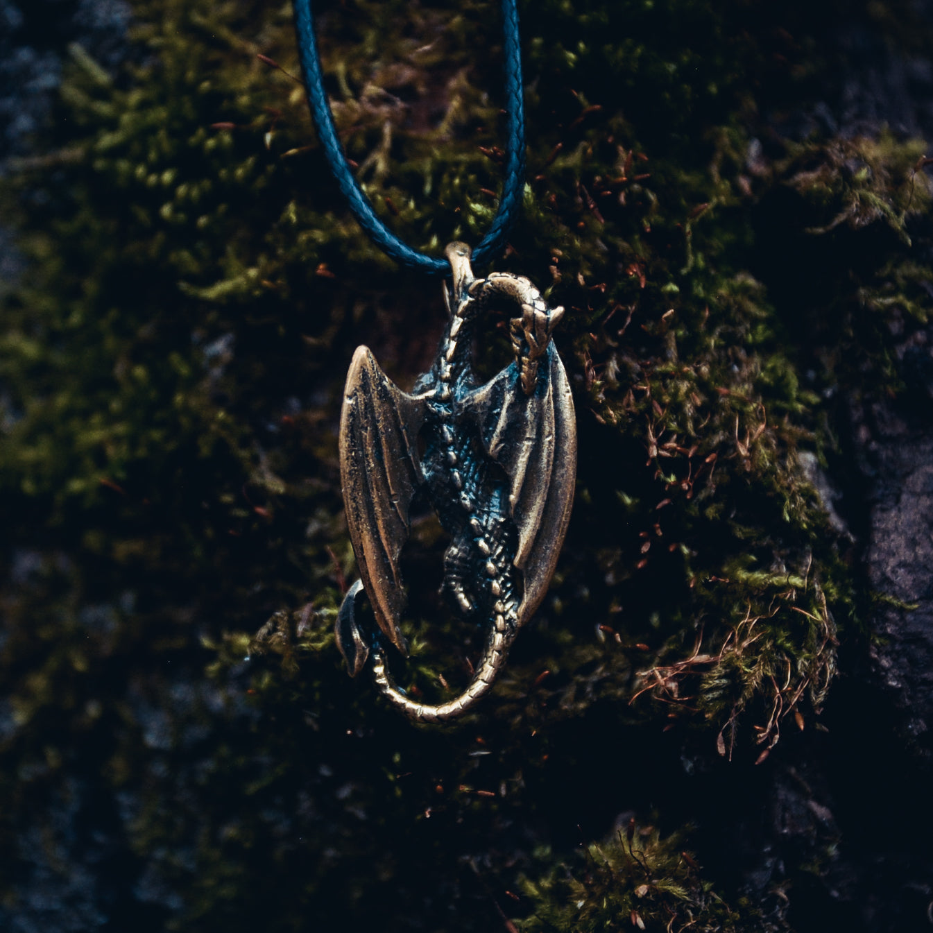 Desert Dragon Amulet, Natural Bronze — Viking & Norse Symbol Pendant