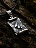 Kenaz Rune Amulet on a Scroll, Sterling Silver 925 — Viking & Norse Symbol Pendant