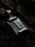 Isa Rune Amulet on a Scroll, Sterling Silver 925 — Viking & Norse Symbol Pendant