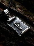 Thurisaz Rune Amulet on a Scroll, Sterling Silver 925 — Viking & Norse Symbol Pendant
