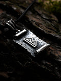 Berkano Rune Amulet on a Scroll, Sterling Silver 925 — Viking & Norse Symbol Pendant