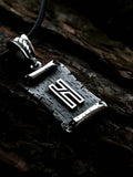 Hagalaz Rune Amulet on a Scroll, Sterling Silver 925 — Viking & Norse Symbol Pendant