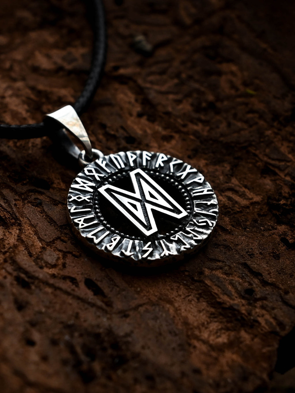 Dagaz Rune Amulet, Elder Futhark, Sterling Silver 925 — Viking & Norse Symbol Pendant