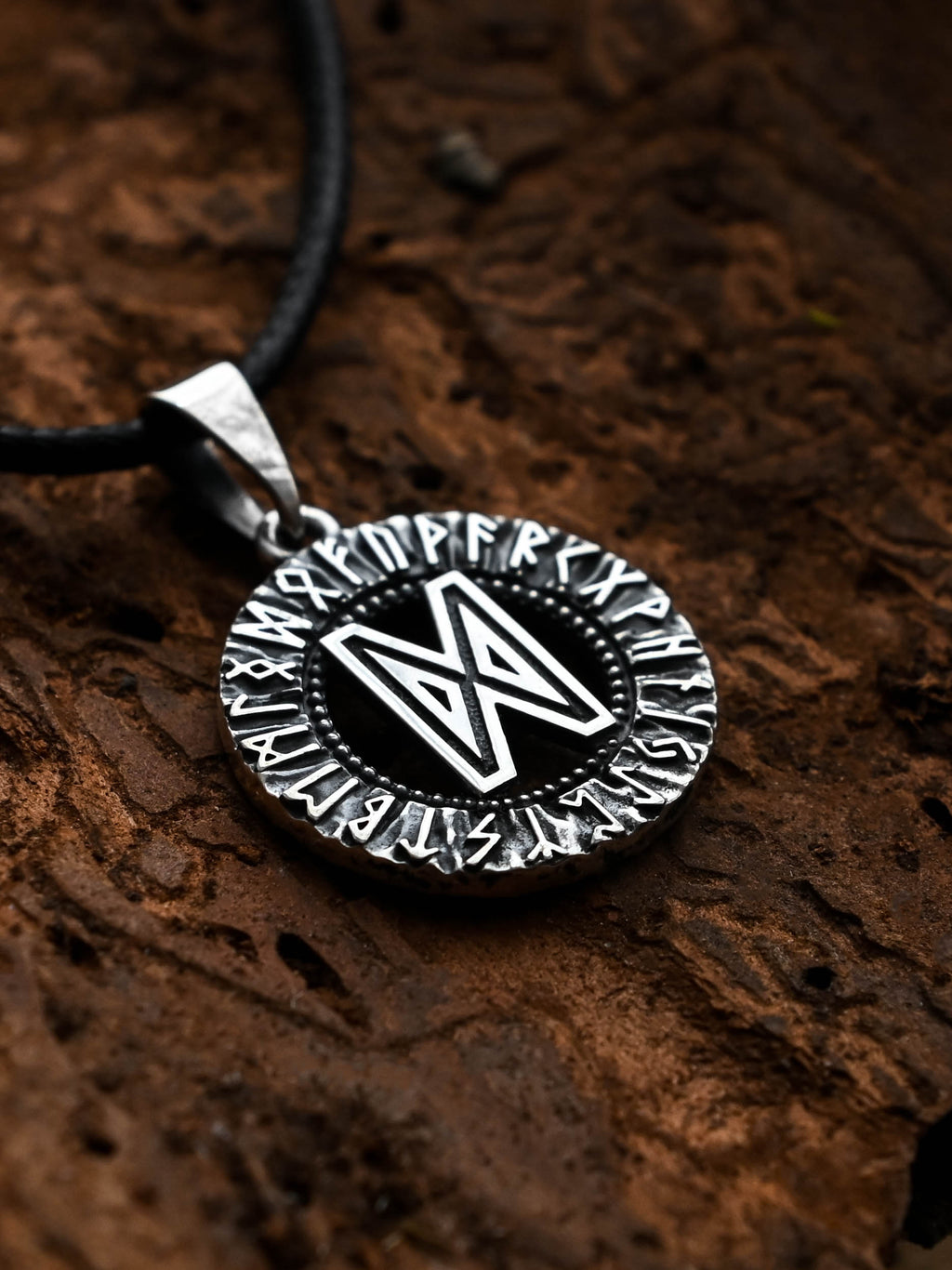 Dagaz Rune Amulet, Elder Futhark, Sterling Silver 925 — Viking & Norse Symbol Pendant