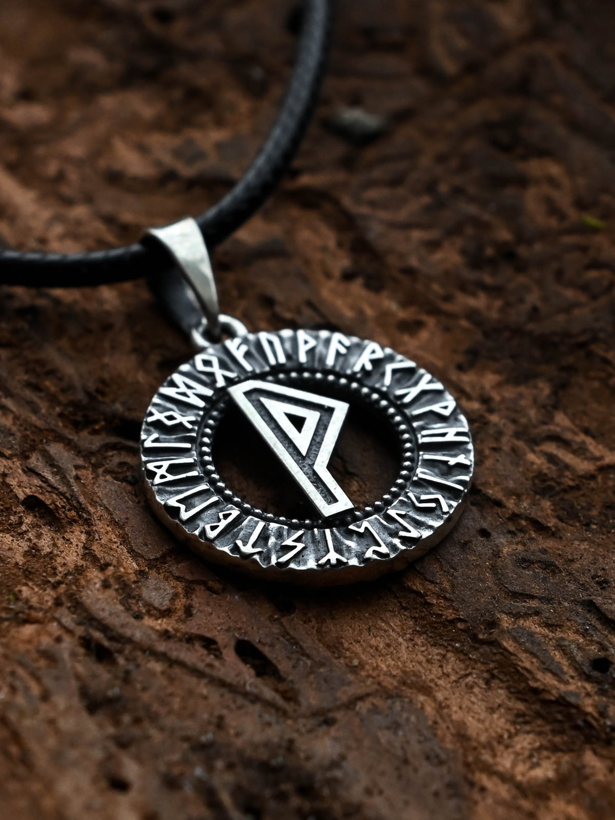Wunjo Rune Amulet, Elder Futhark, Sterling Silver 925 — Viking & Norse Symbol Pendant