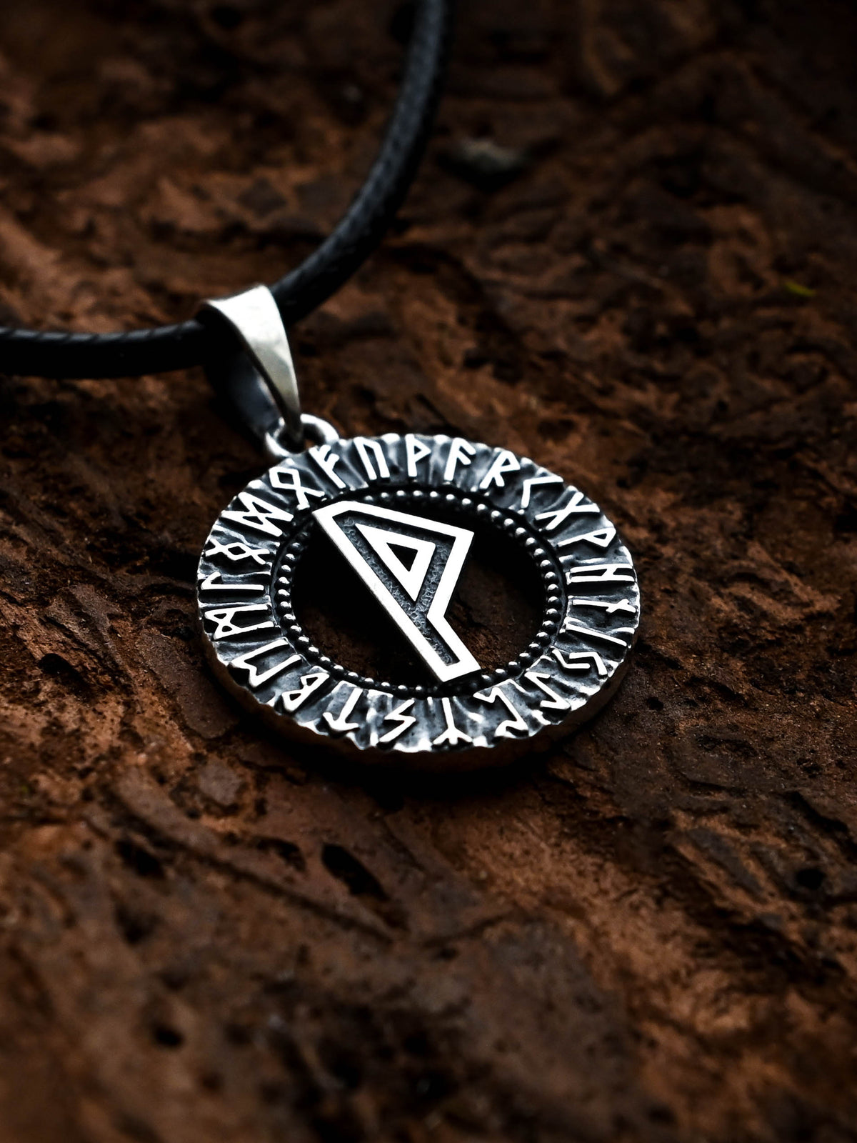 Wunjo Rune Amulet, Elder Futhark, Sterling Silver 925 — Viking & Norse Symbol Pendant