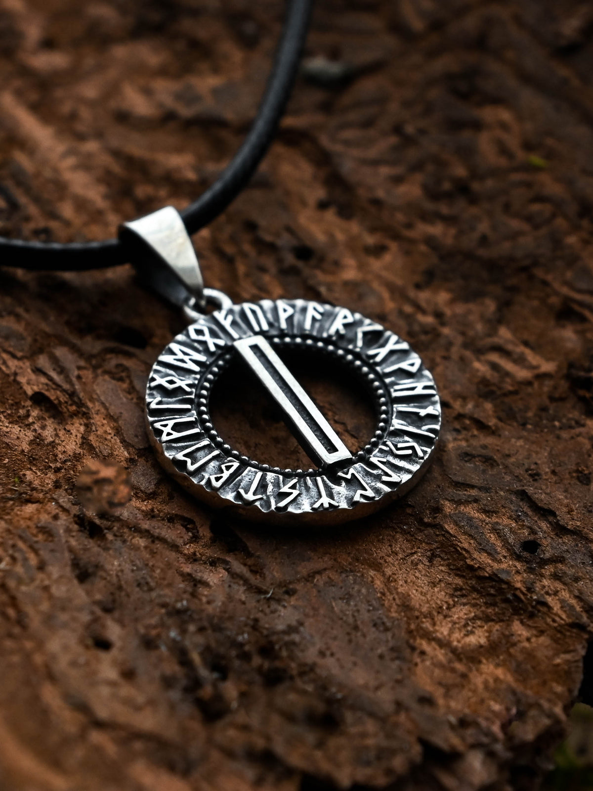 Isa Rune Amulet, Elder Futhark, Sterling Silver 925 — Viking & Norse Symbol Pendant