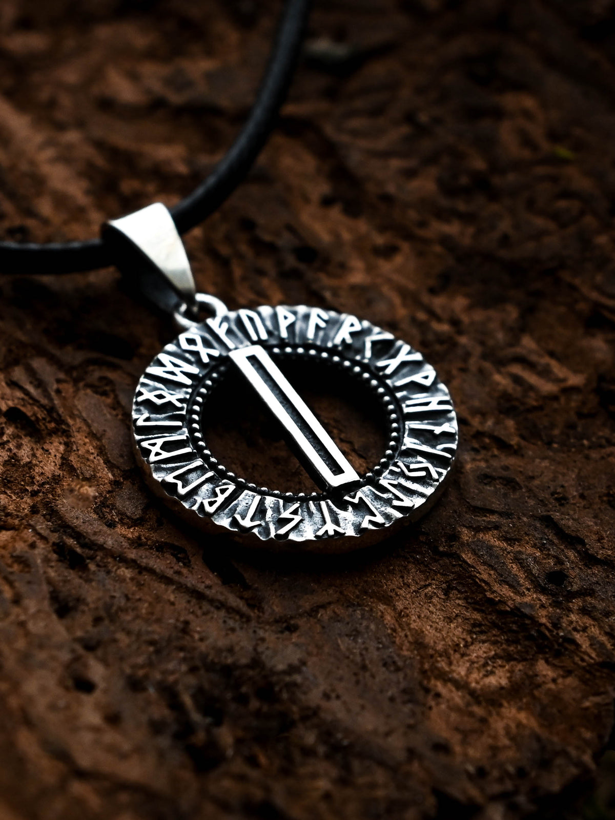 Isa Rune Amulet, Elder Futhark, Sterling Silver 925 — Viking & Norse Symbol Pendant
