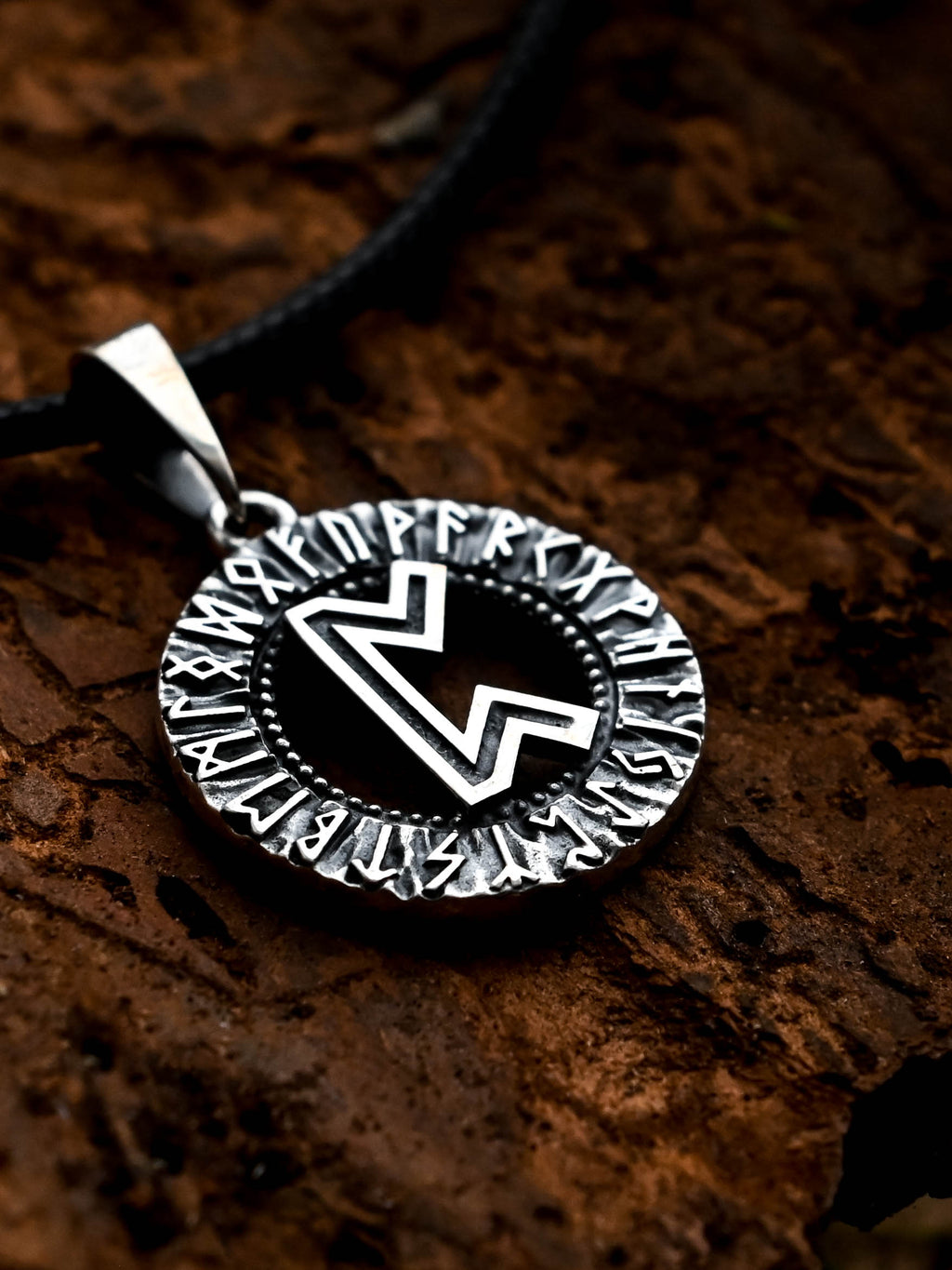 Perthro Rune Amulet, Elder Futhark, Sterling Silver 925 — Viking & Norse Symbol Pendant