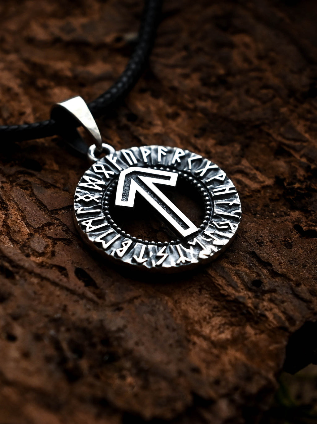 Tiwaz Rune Amulet, Elder Futhark, Sterling Silver 925 — Viking & Norse Symbol Pendant