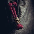 Star of Rus Keychain, Bronze on Paracord Cord