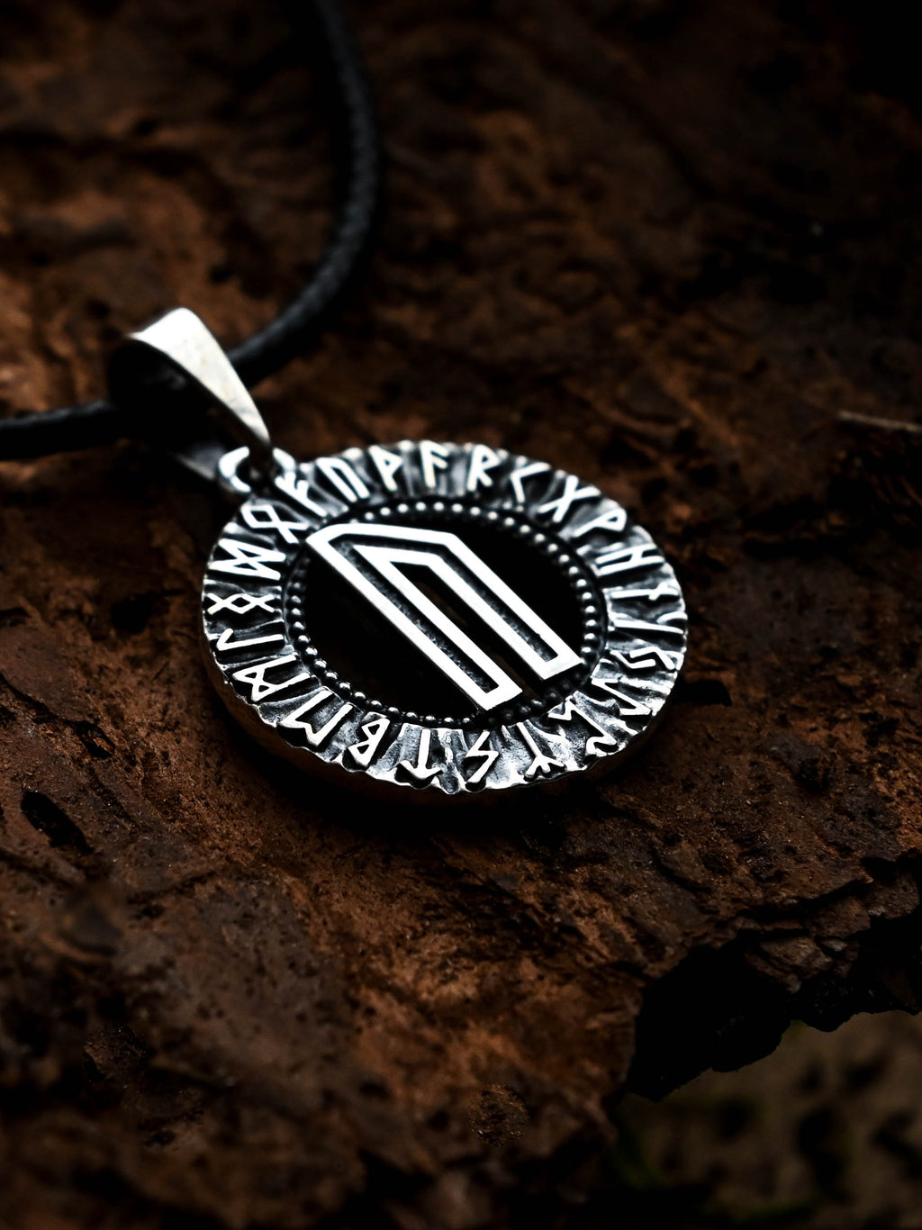 Uruz Rune Amulet, Elder Futhark, Sterling Silver 925 — Viking & Norse Symbol Pendant