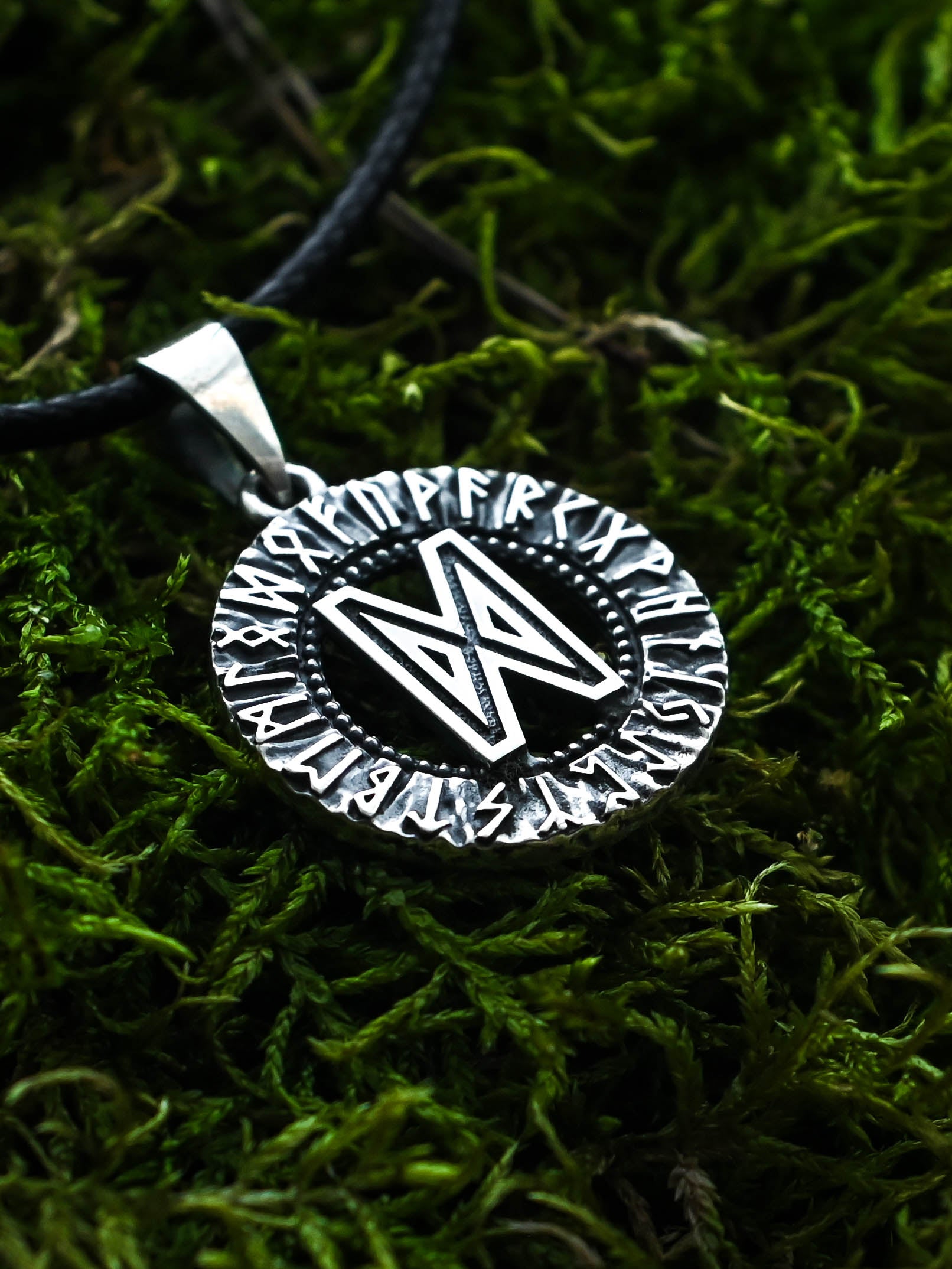 Dagaz Rune Amulet, Elder Futhark, Sterling Silver 925 — Viking & Norse Symbol Pendant