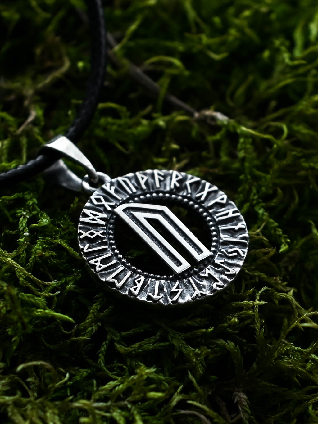Uruz Rune Amulet, Elder Futhark, Sterling Silver 925 — Viking & Norse Symbol Pendant