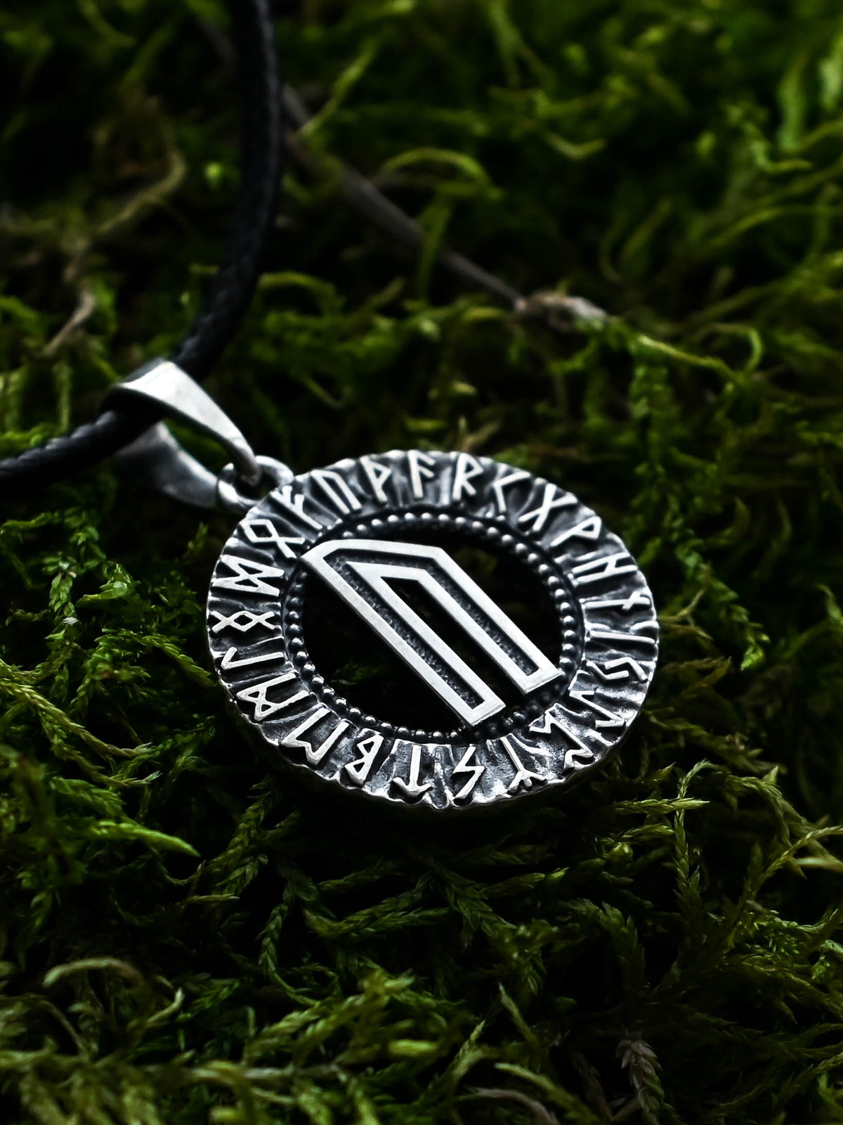 Uruz Rune Amulet, Elder Futhark, Sterling Silver 925 — Viking & Norse Symbol Pendant