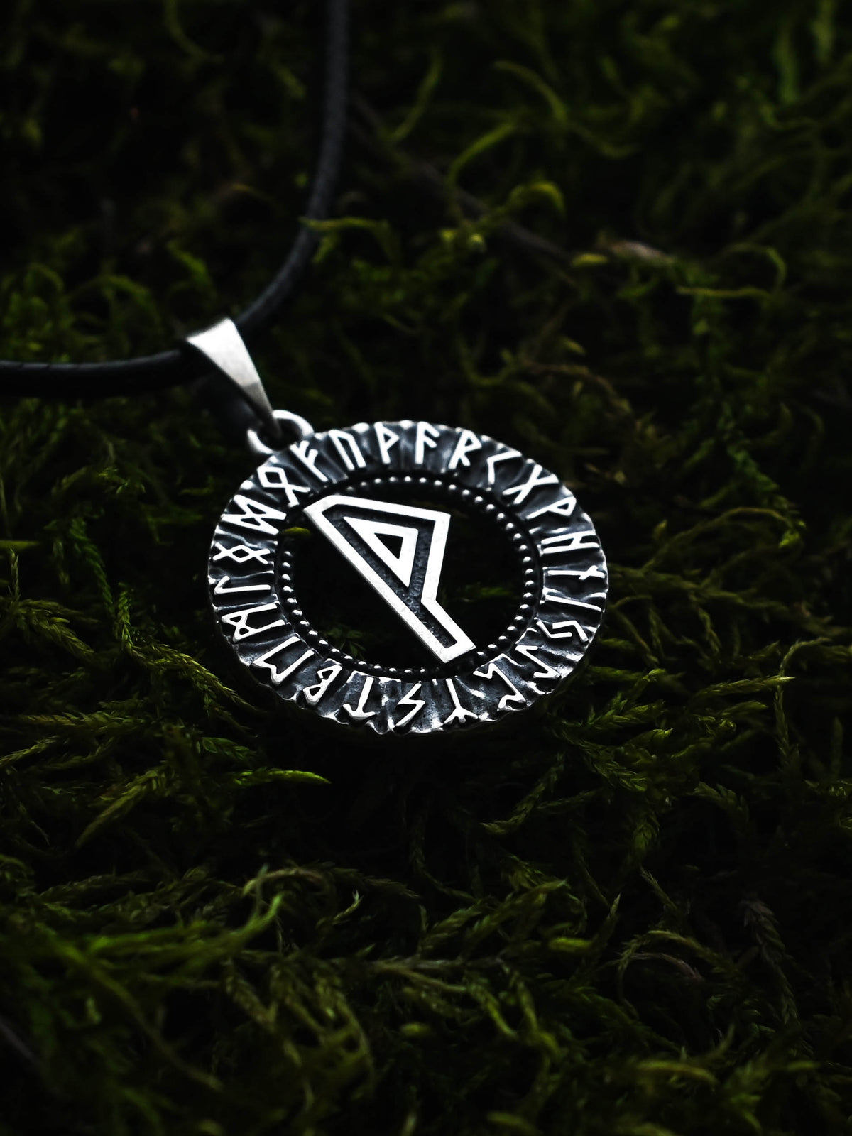 Wunjo Rune Amulet, Elder Futhark, Sterling Silver 925 — Viking & Norse Symbol Pendant