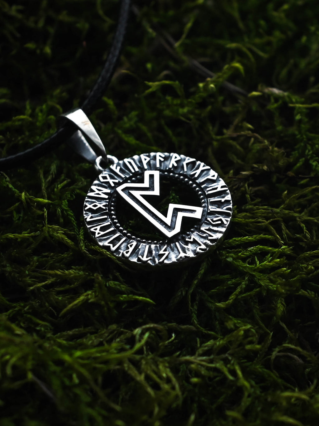 Perthro Rune Amulet, Elder Futhark, Sterling Silver 925 — Viking & Norse Symbol Pendant