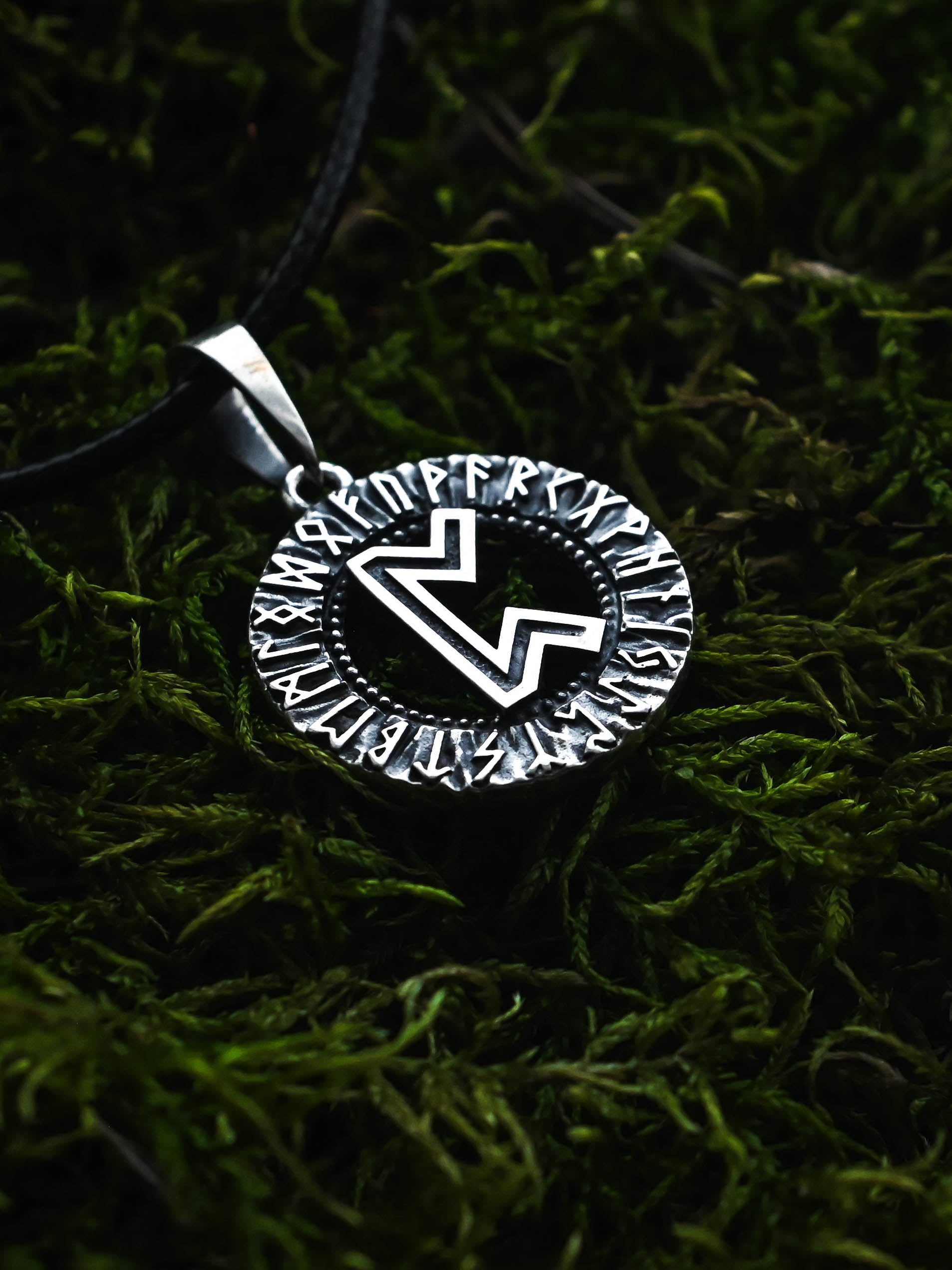 Perthro Rune Amulet, Elder Futhark, Sterling Silver 925 — Viking & Norse Symbol Pendant