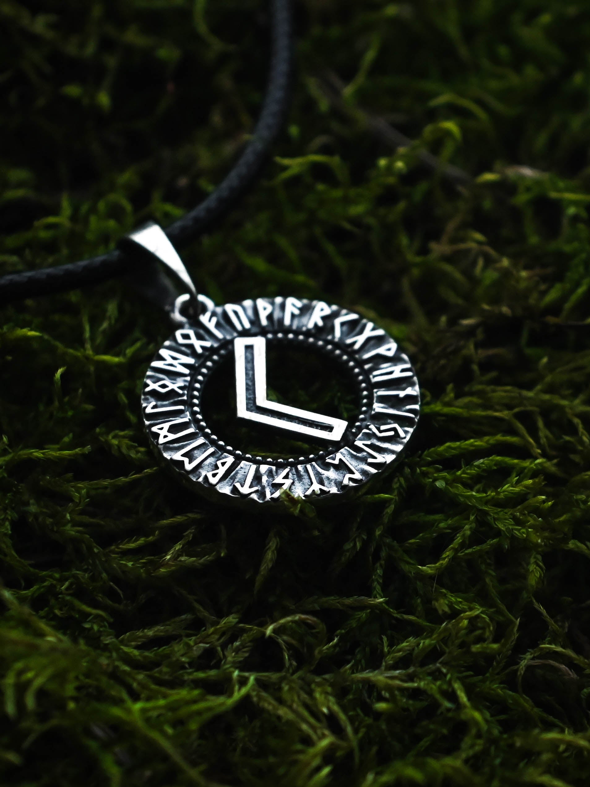 Kenaz Rune Amulet, Elder Futhark, Sterling Silver 925 — Viking & Norse Symbol Pendant