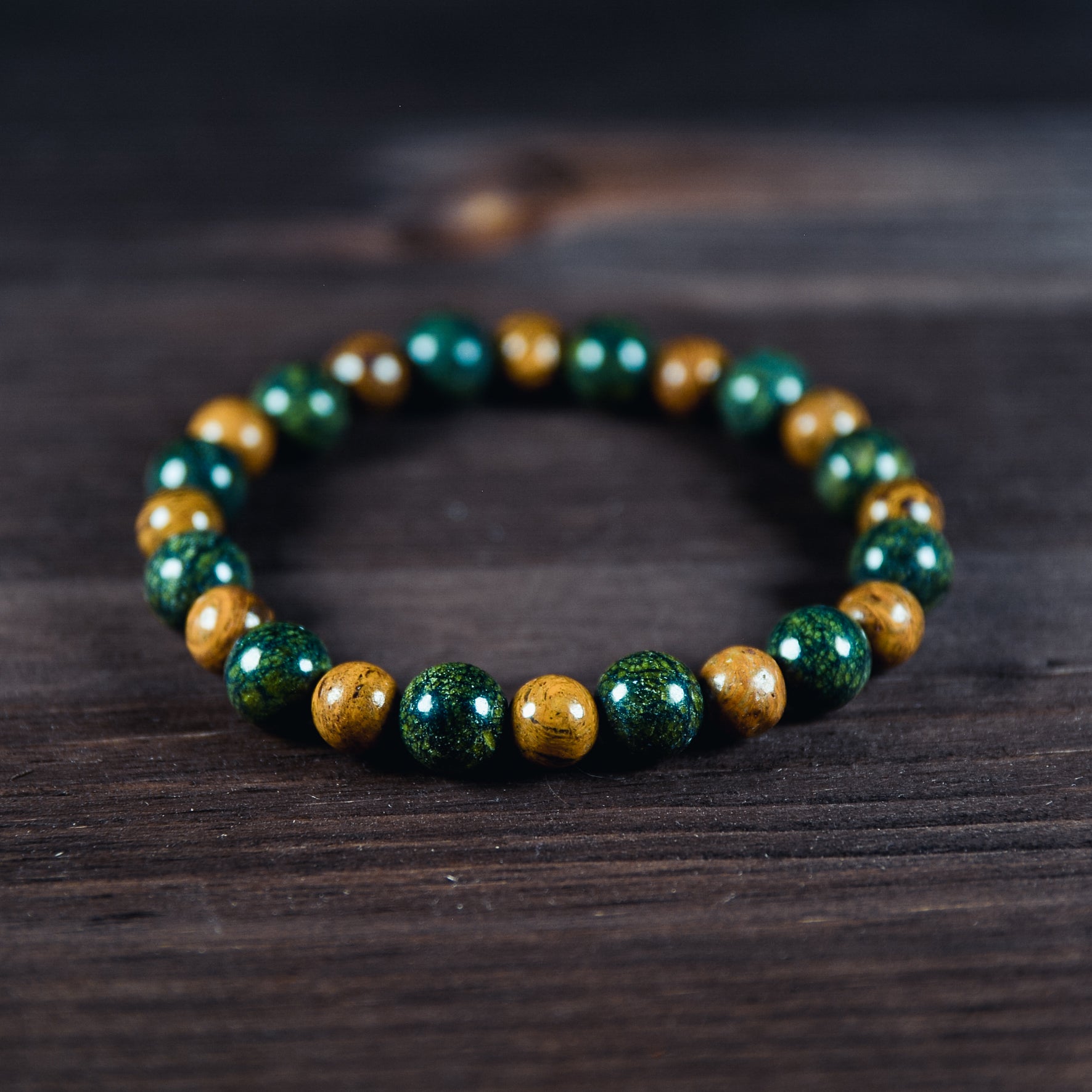 Serpentine and Jasper Bracelet