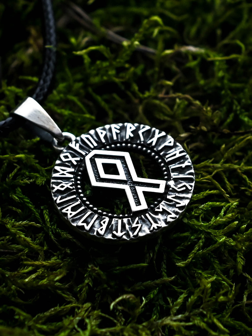 Othala Rune Amulet, Elder Futhark, Sterling Silver 925 — Viking & Norse Symbol Pendant