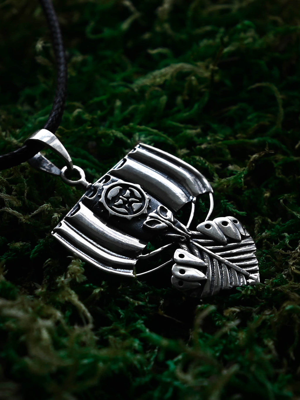Viking Longship (Drakkar) Amulet, Sterling Silver 925 — Viking Symbol Pendant