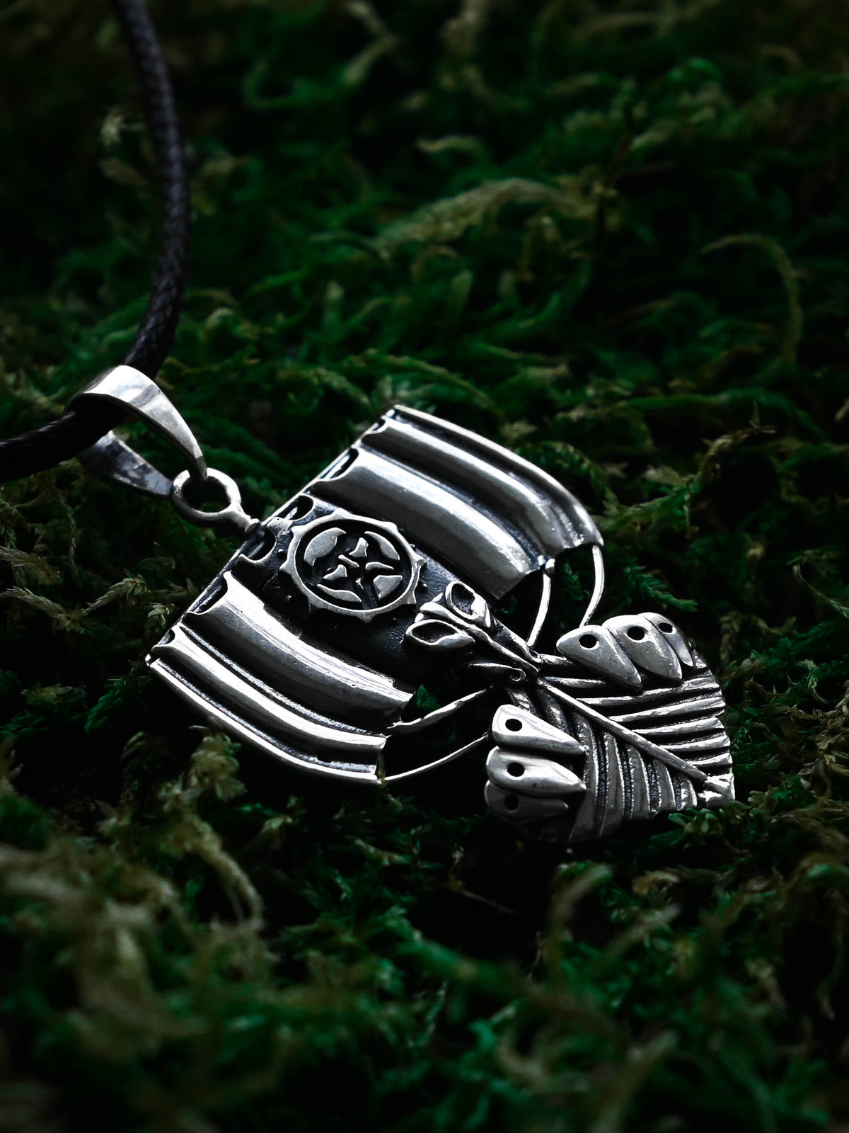 Viking Longship (Drakkar) Amulet, Sterling Silver 925 — Viking Symbol Pendant