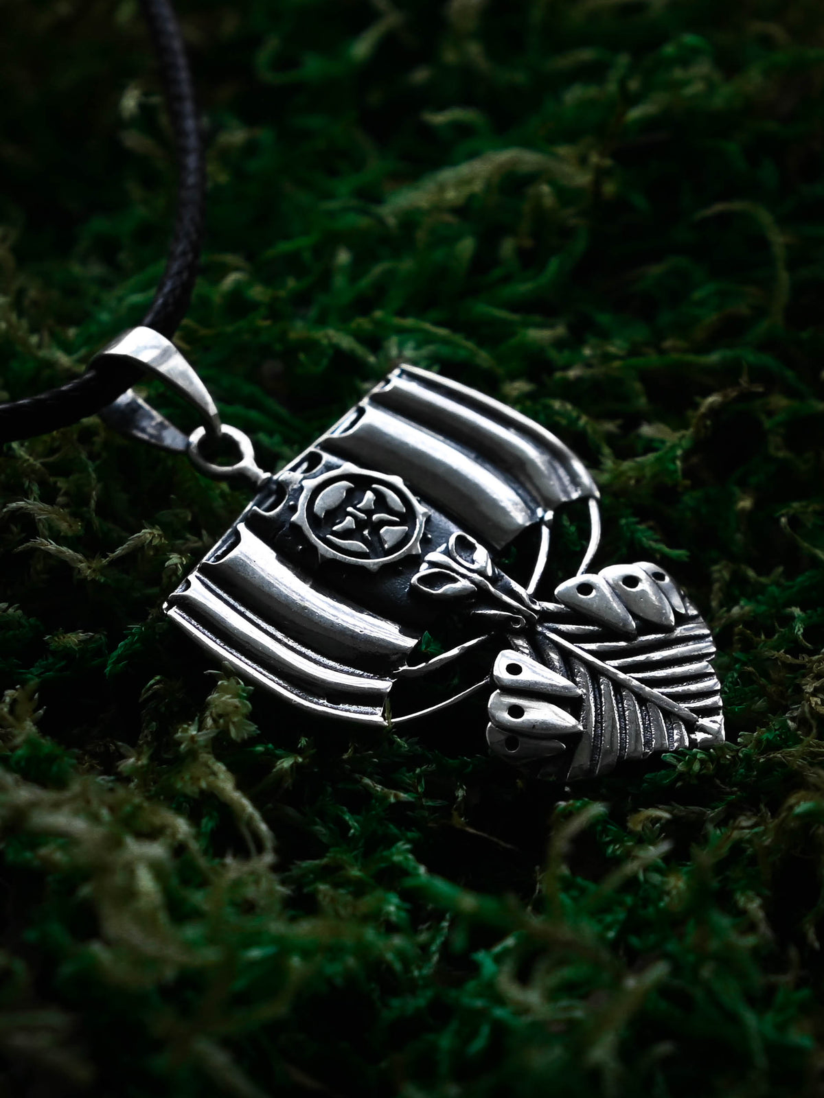 Viking Longship (Drakkar) Amulet, Sterling Silver 925 — Viking Symbol Pendant