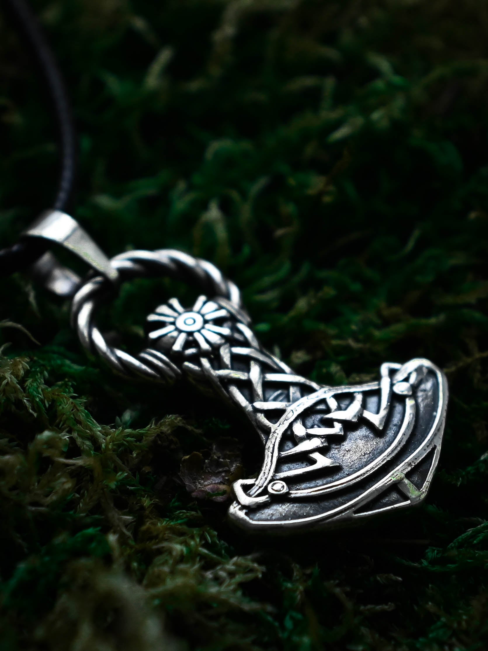 Thor's Hammer with Ring, Sterling Silver 925 — Viking Symbol Pendant