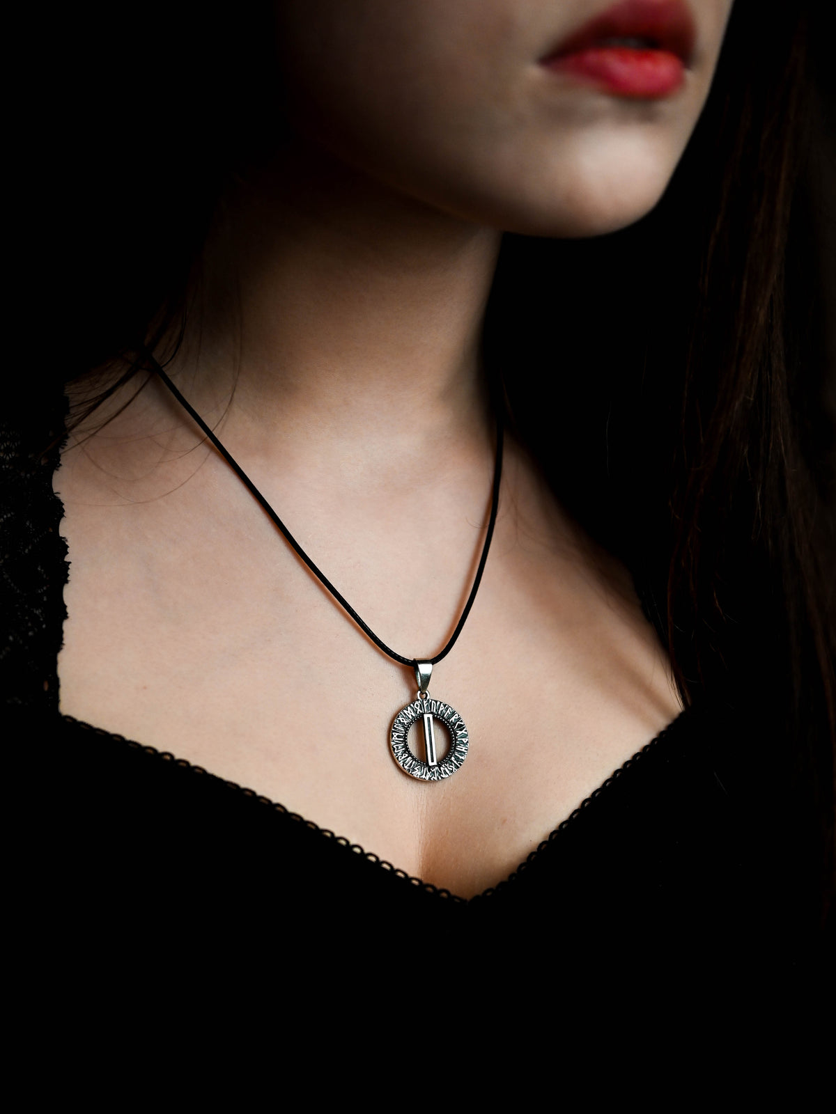 Isa Rune Amulet, Elder Futhark, Sterling Silver 925 — Viking & Norse Symbol Pendant