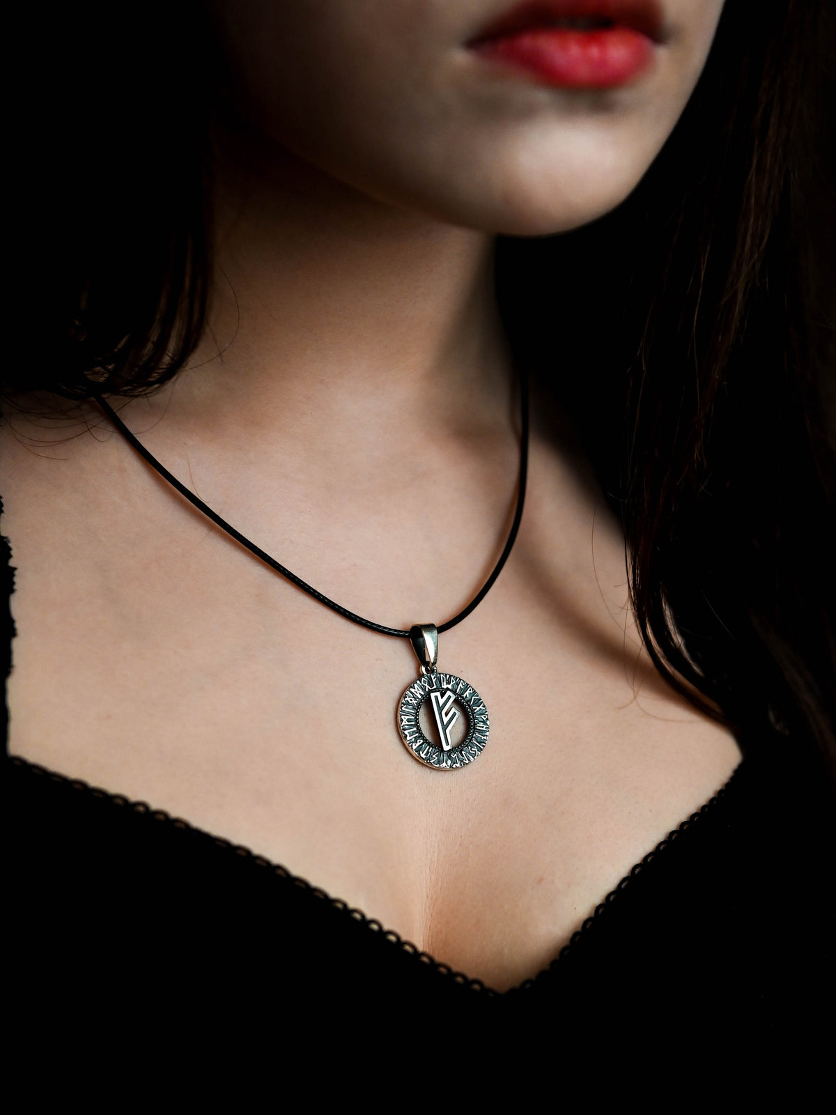 Fehu Rune Amulet, Elder Futhark, Sterling Silver 925 — Viking & Norse Symbol Pendant
