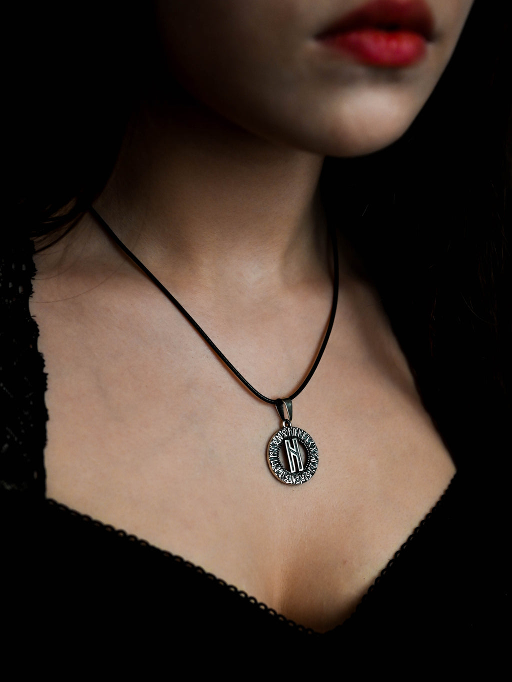 Hagalaz Rune Amulet, Elder Futhark, Sterling Silver 925 — Viking & Norse Symbol Pendant