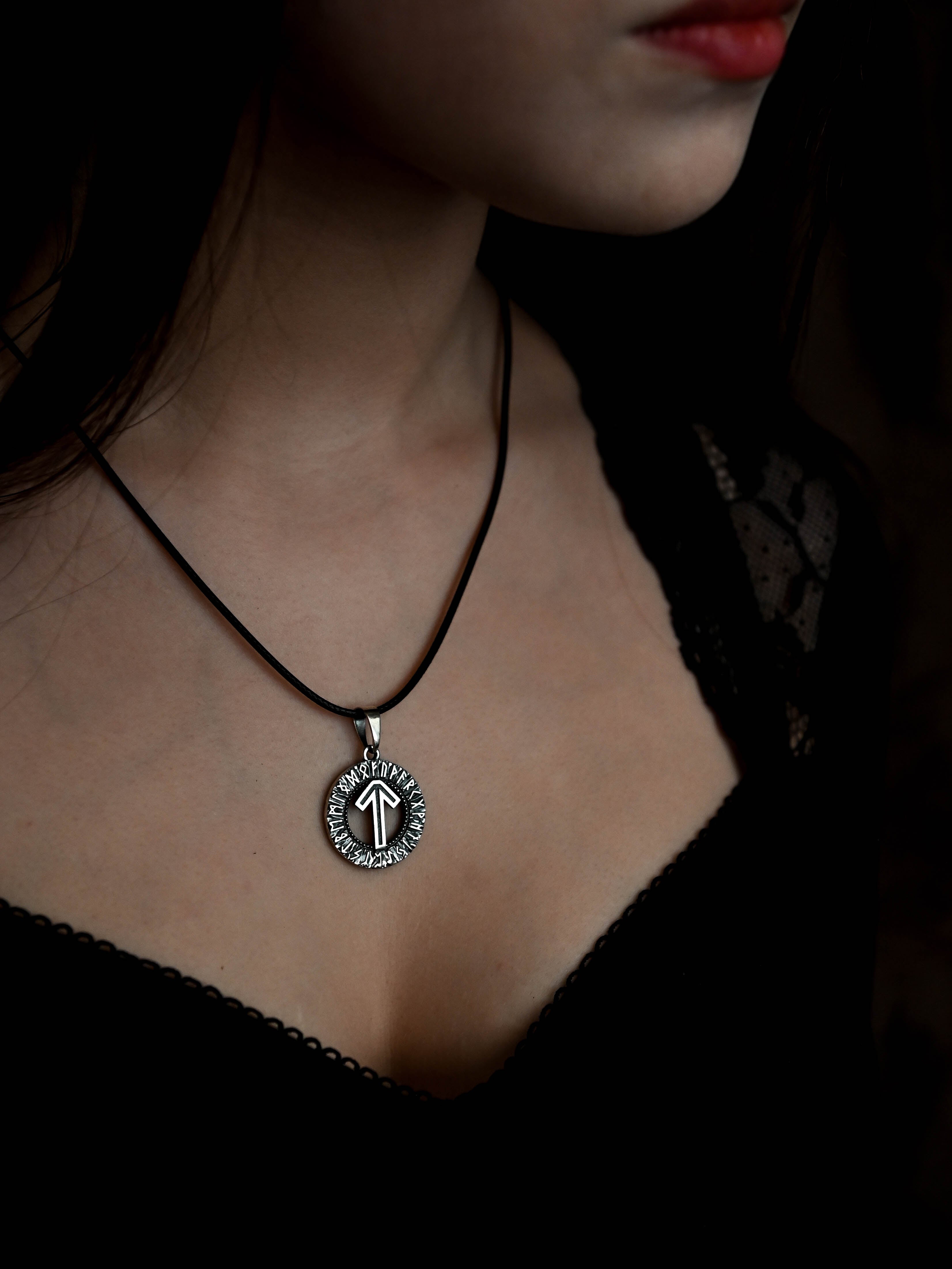 Tiwaz Rune Amulet, Elder Futhark, Sterling Silver 925 — Viking & Norse Symbol Pendant
