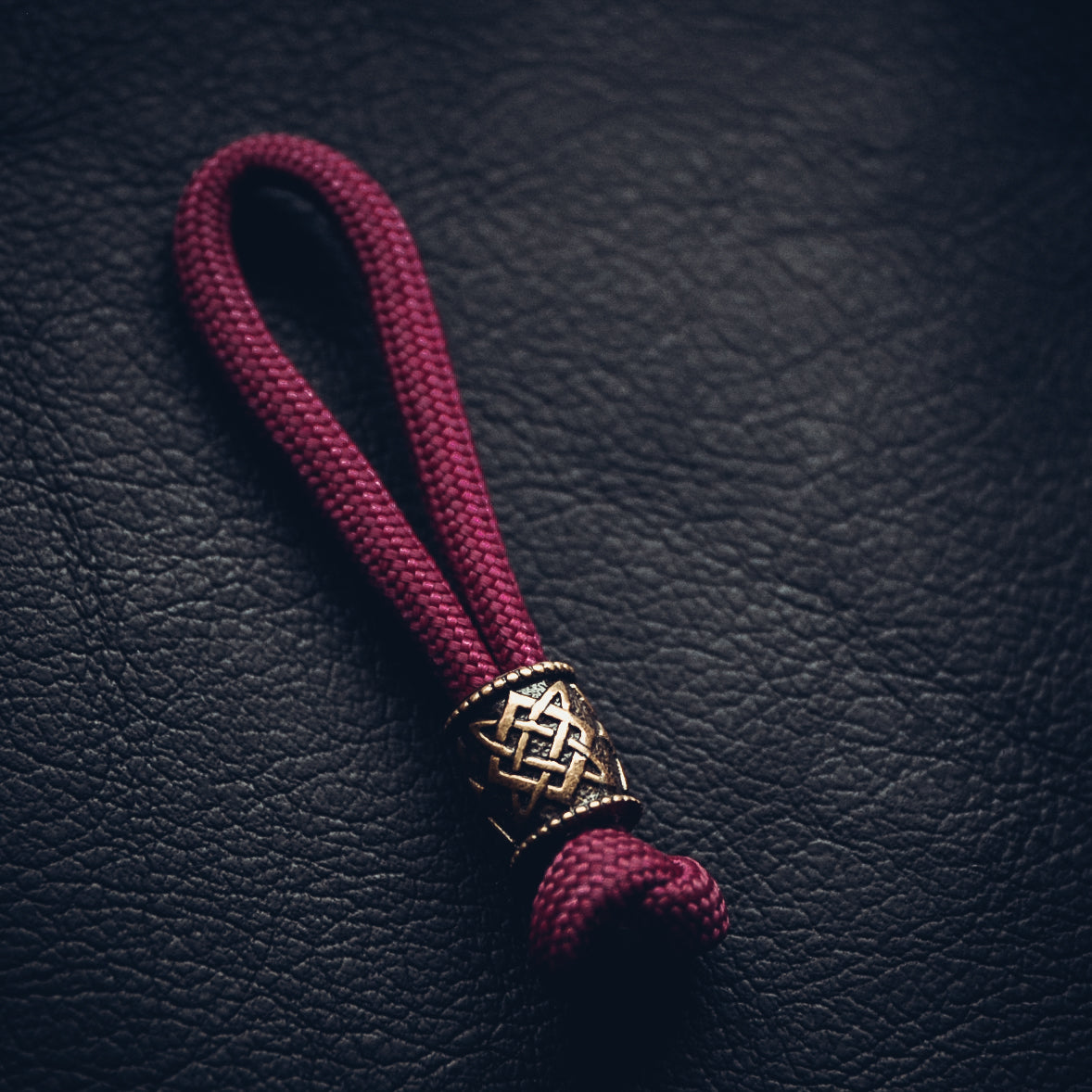 Star of Rus Keychain, Bronze on Paracord Cord