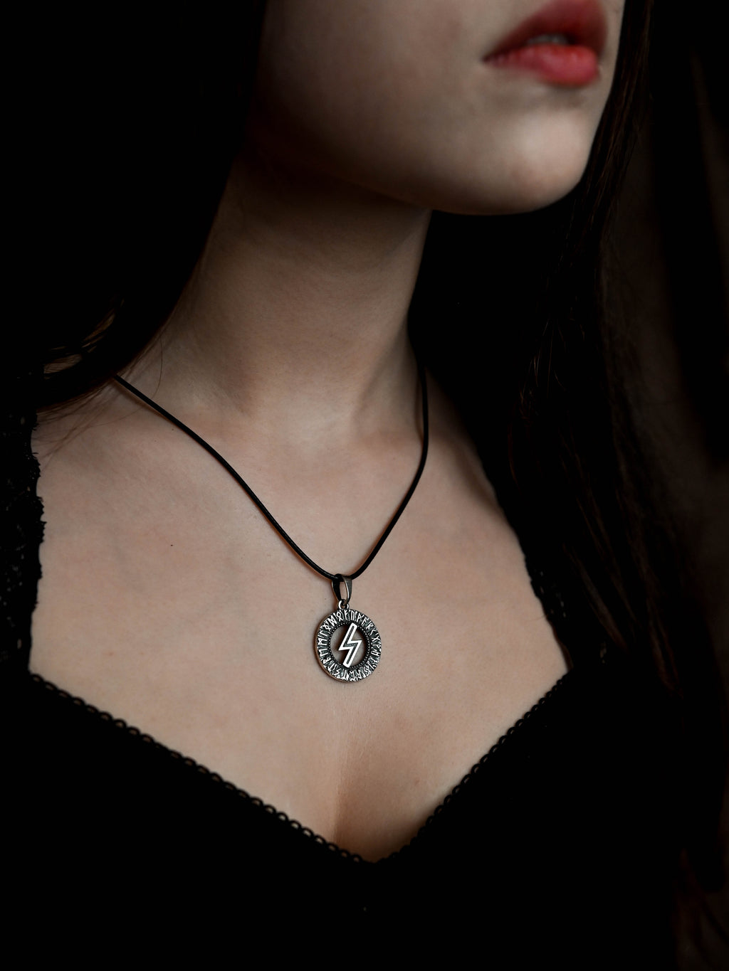 Sowilo Rune Amulet, Elder Futhark, Sterling Silver 925 — Viking & Norse Symbol Pendant